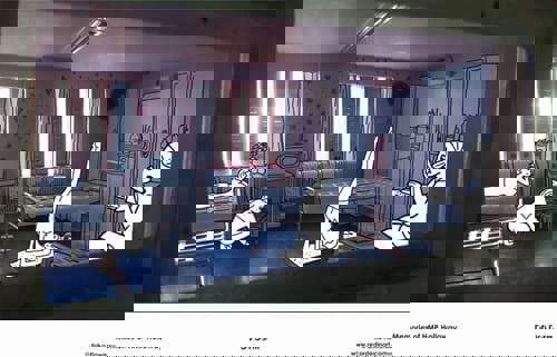 People in a room print