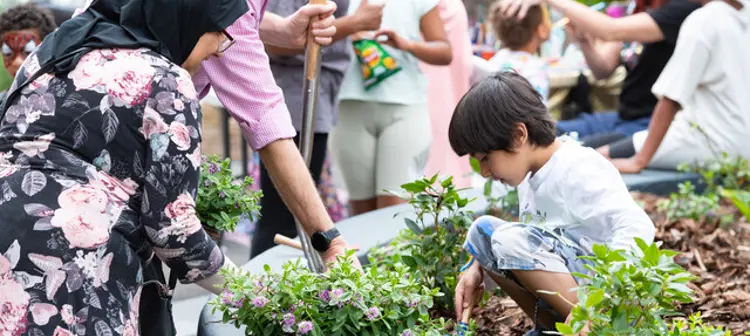 Child gardening