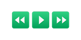 Green buttons with white triangles