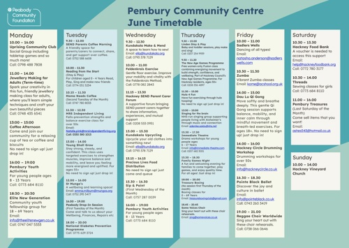 Pembury Community Centre activities