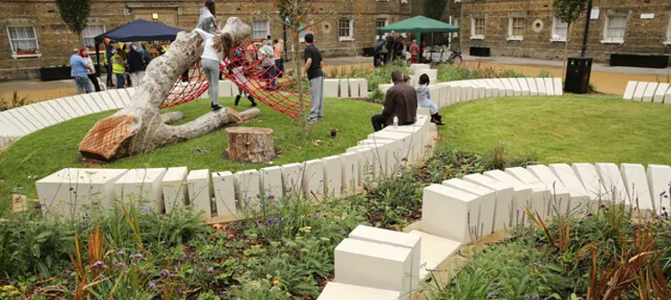 Children in play park